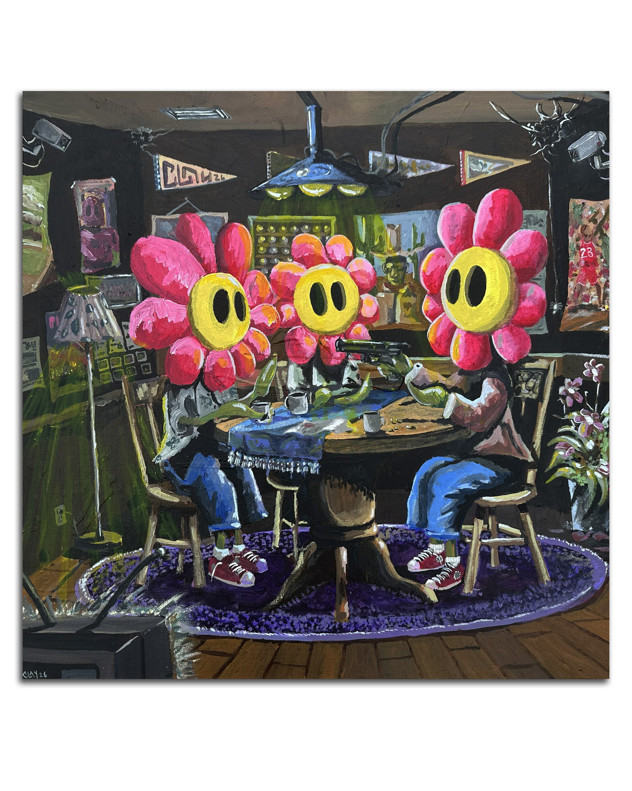 "THERE CAN ONLY BE ONE", acrylic on canvas 24x24 in, 4/26.