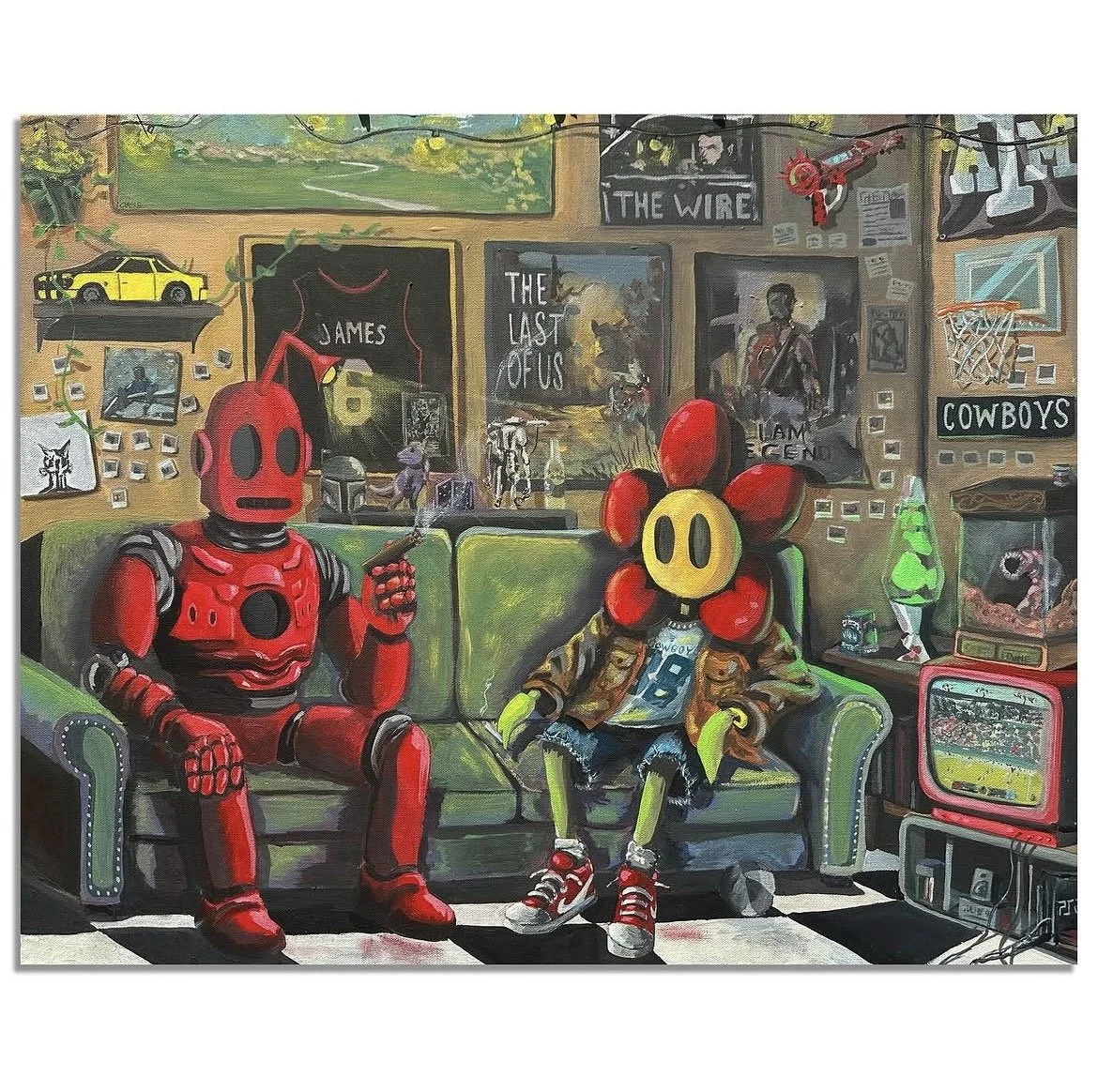 "safe house", acrylic on canvas, 24x30. 3/26, commissioned. 7/25.