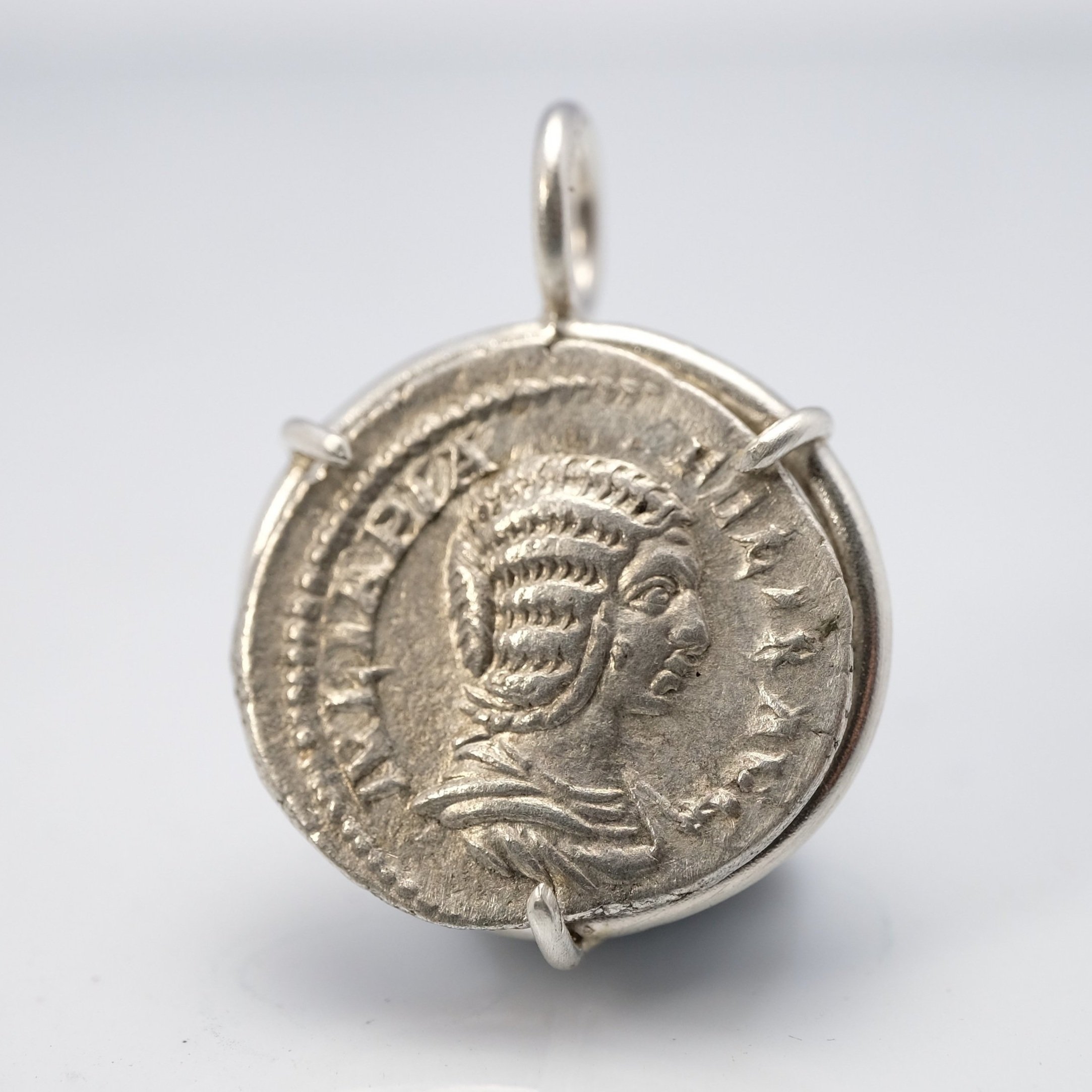 Roman Coin Pendant: Diana Lucidere, 2nd Century AD (Julia Domna)