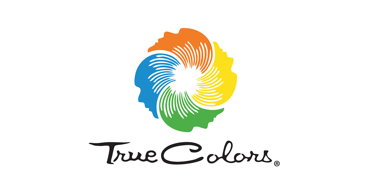 True Colors logo with colorful swirling design and text.