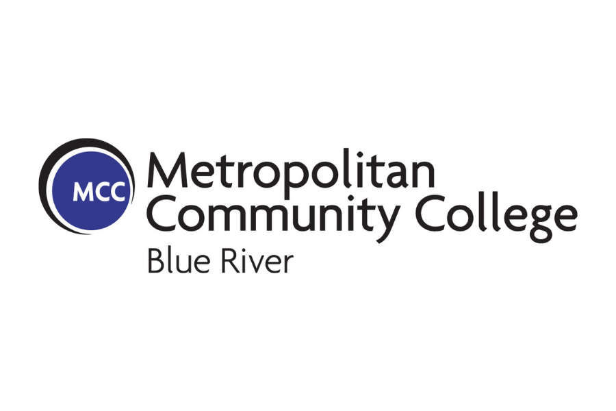 Metropolitan Community College Blue River logo with 'MCC' in a circular design.