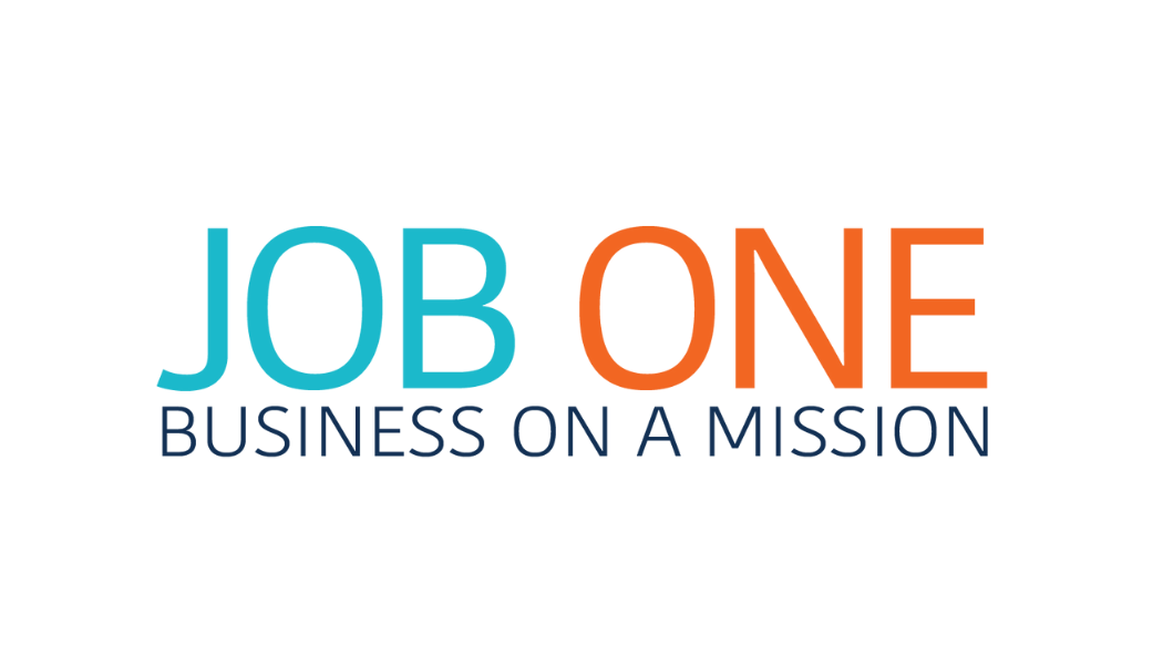 Logo with the text "JOB ONE BUSINESS ON A MISSION."