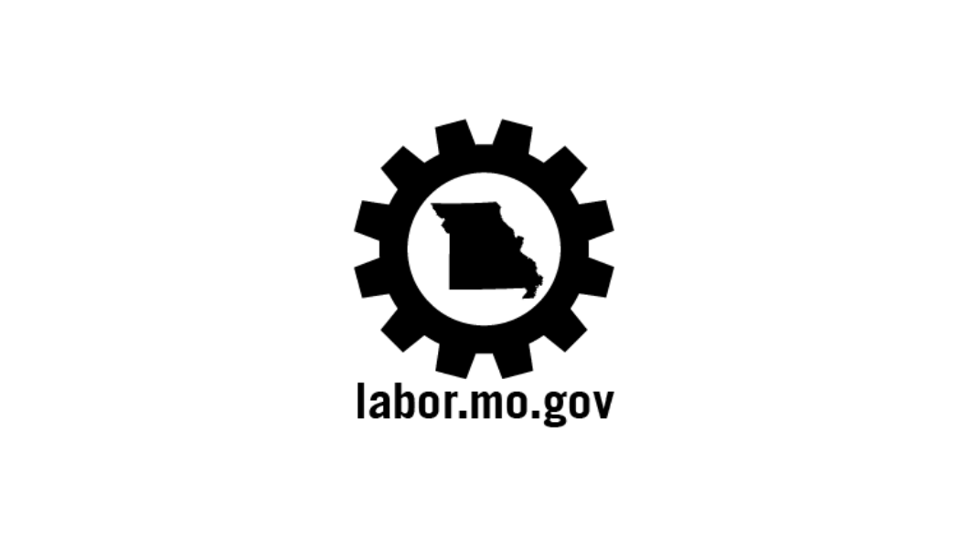 Missouri Labor Department logo with gear and state outline, text "labor.mo.gov"