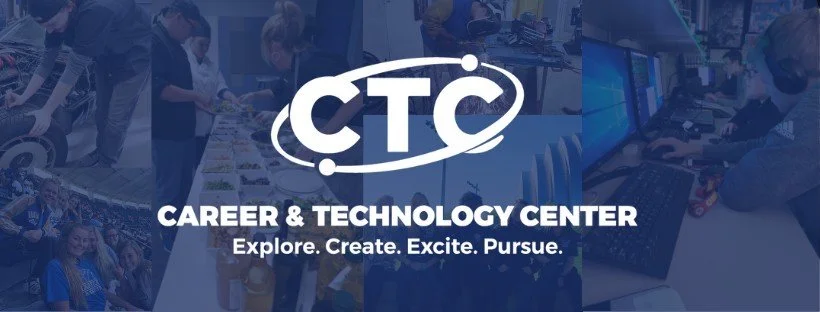 Logo of Career & Technology Center at Fort Osage with stylized "CTC" and orbit design.