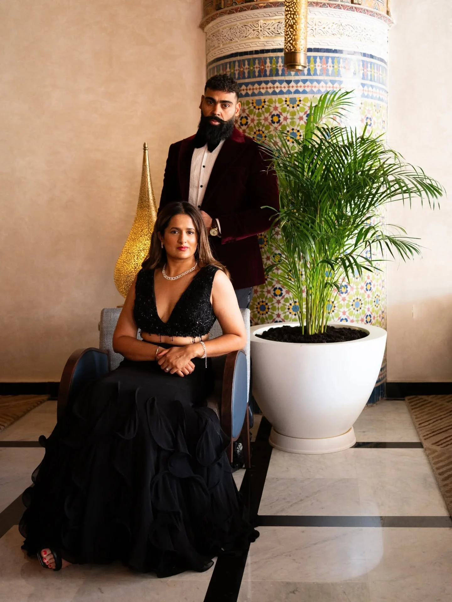 Elegant vibes + Stunning backdrop = The perfect portrait session

Venue @savoylegrandhotelmarrakech

#portraits #sikhwedding #femaleweddingphotographer #asianwedding #coupleshootideas