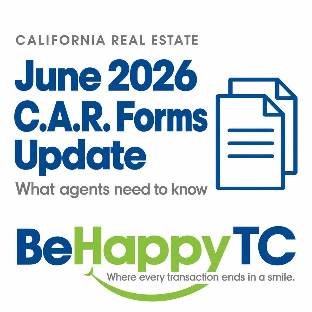 June 2026 C.A.R. Forms Update: What California Real Estate Agents Need to Know&nbsp;
