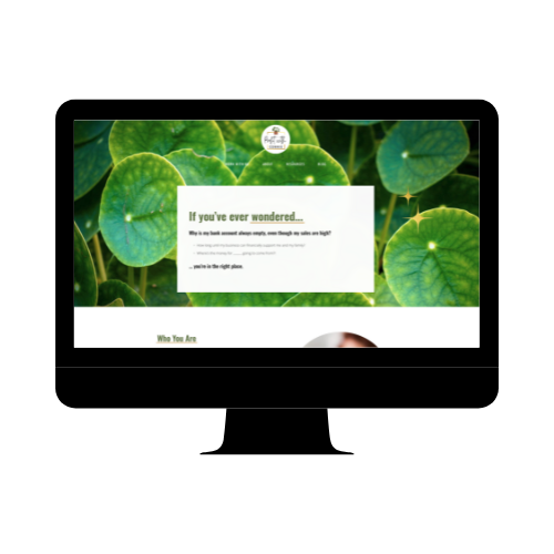 Close-up of green leaves with a white text box overlay. The text box contains a question about wondering and a brief message, on a background of lush foliage.