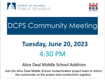 DCPS Community Meeting TODAY