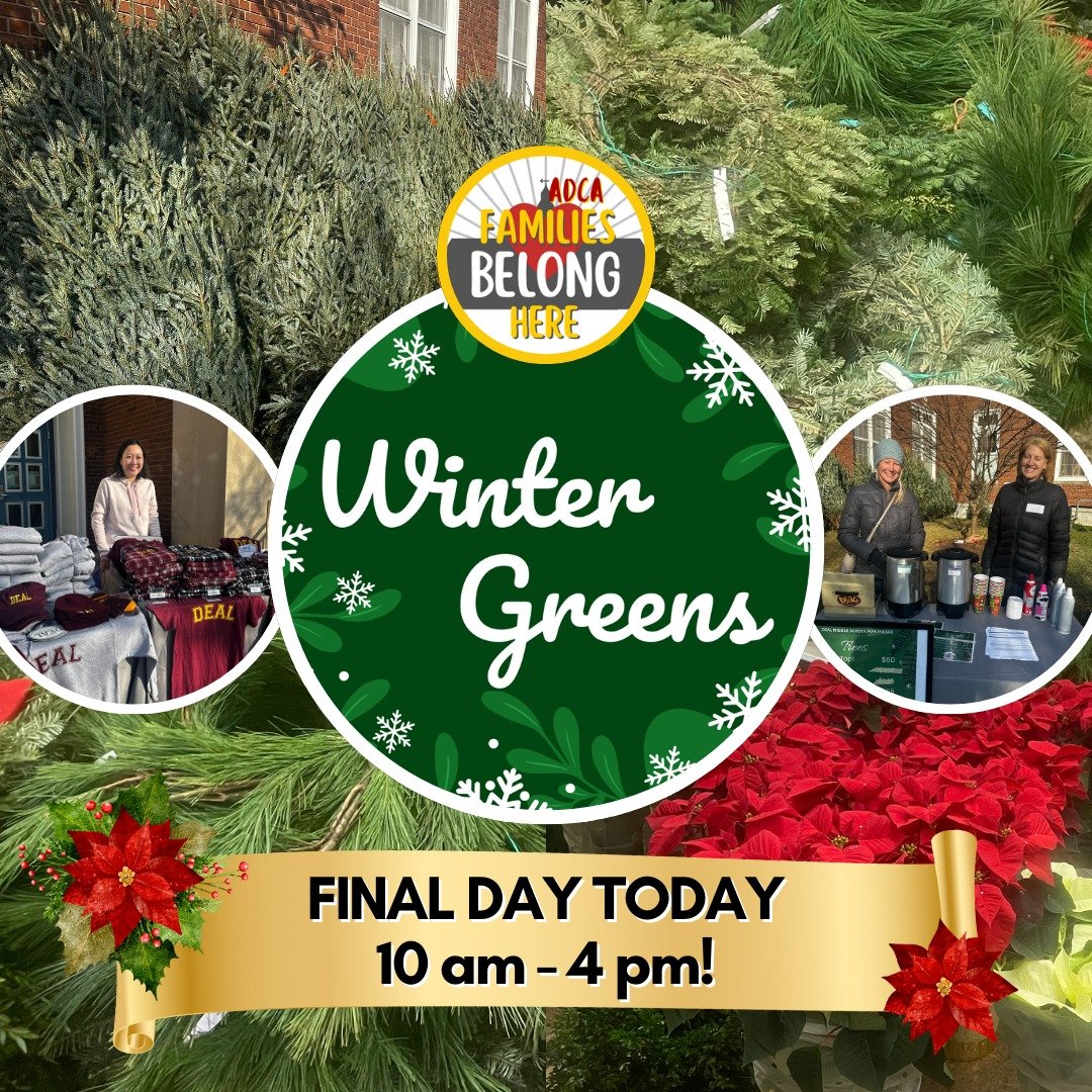 The final day of our Winter Greens Sale is happening today from 10 am to 4 pm at Deal! Stop by and support student programming at Deal! #admsherewegrow
