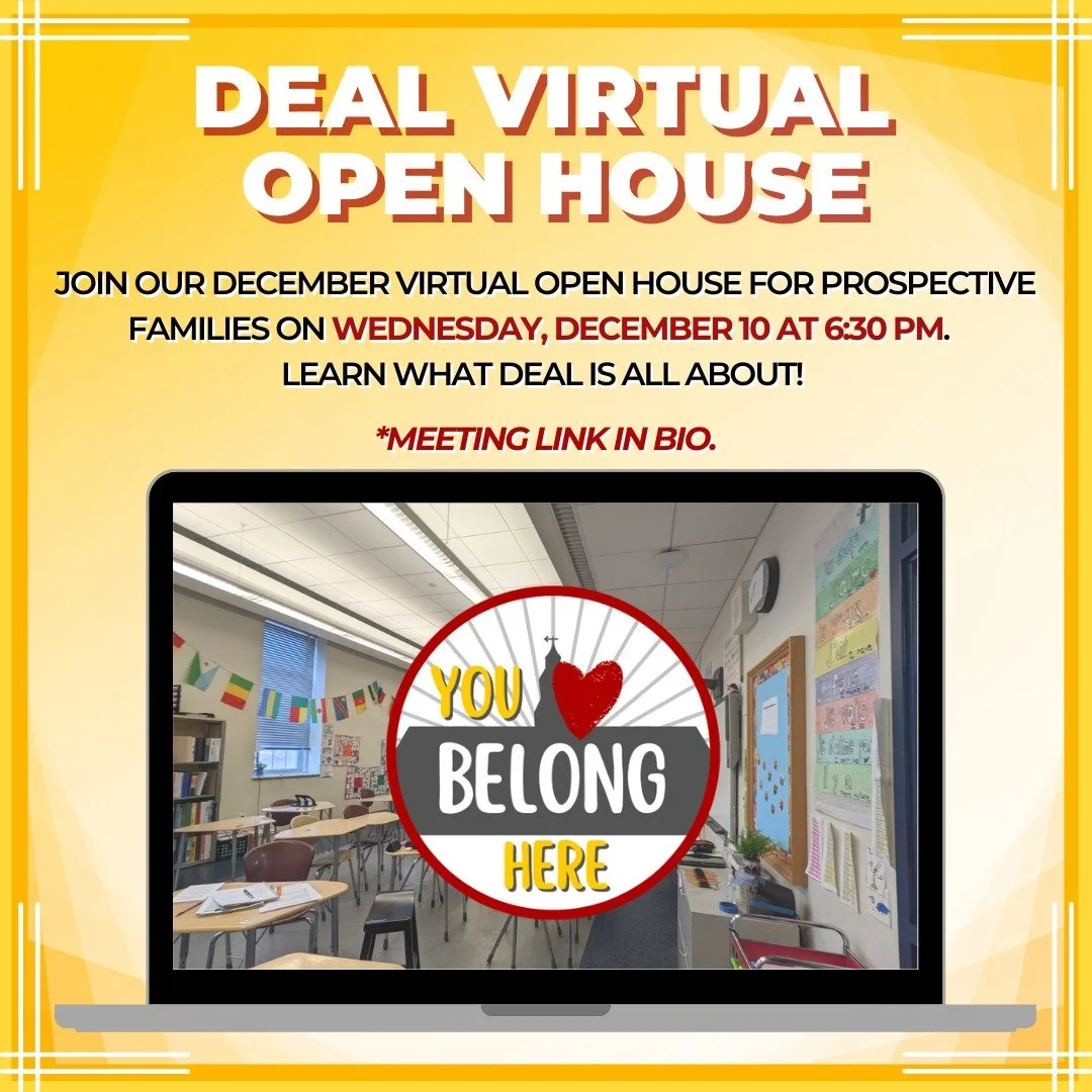 Join our December Virtual Open House event for prospective families this Wednesday, December 10 at 6:30 pm and learn what Deal is all about! Meeting link in bio. #admsherewegrow