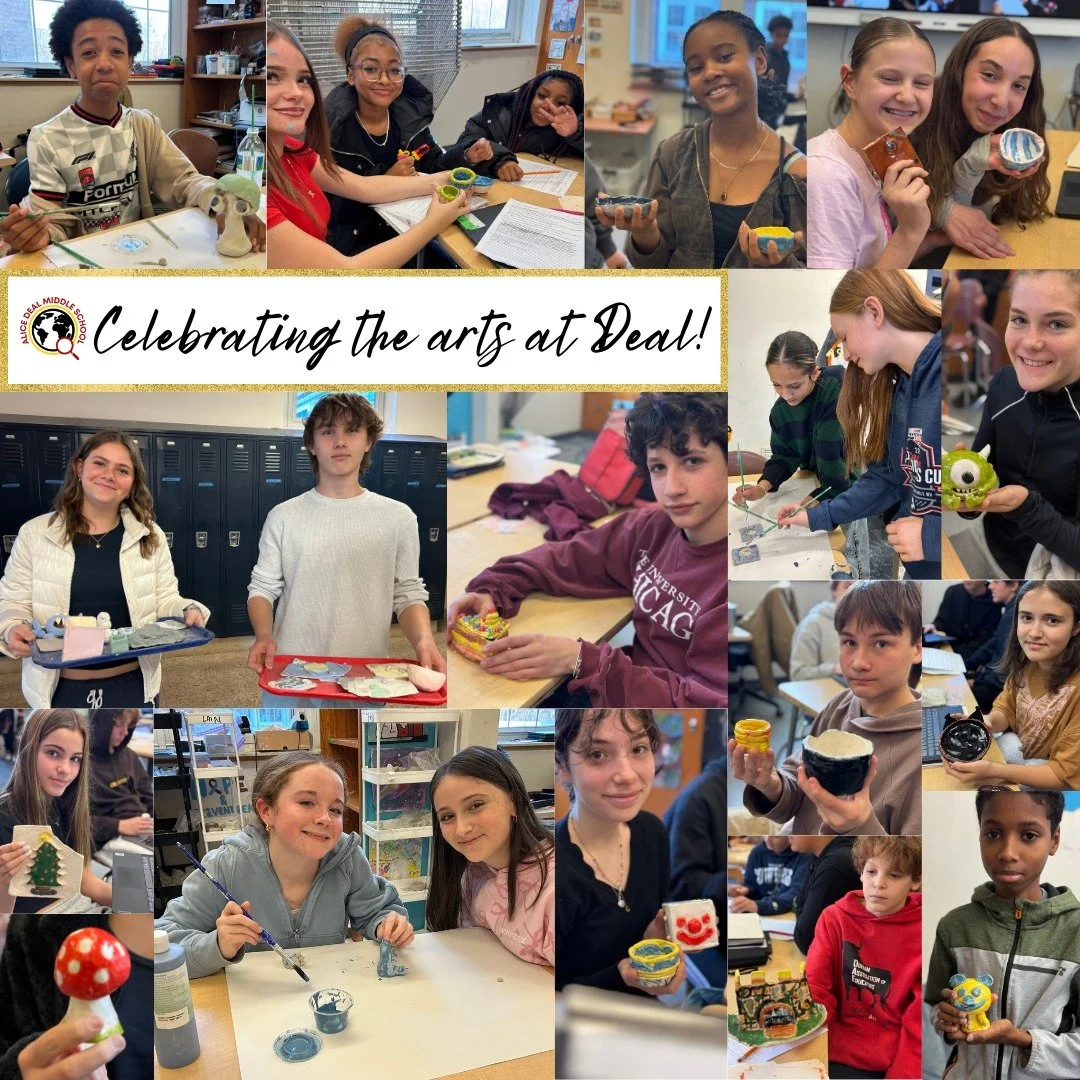 Mr. Cunningham's 8th grade artists are wrapping up their ceramics unit after learning several techniques for building and glazing! #admsherewegrow