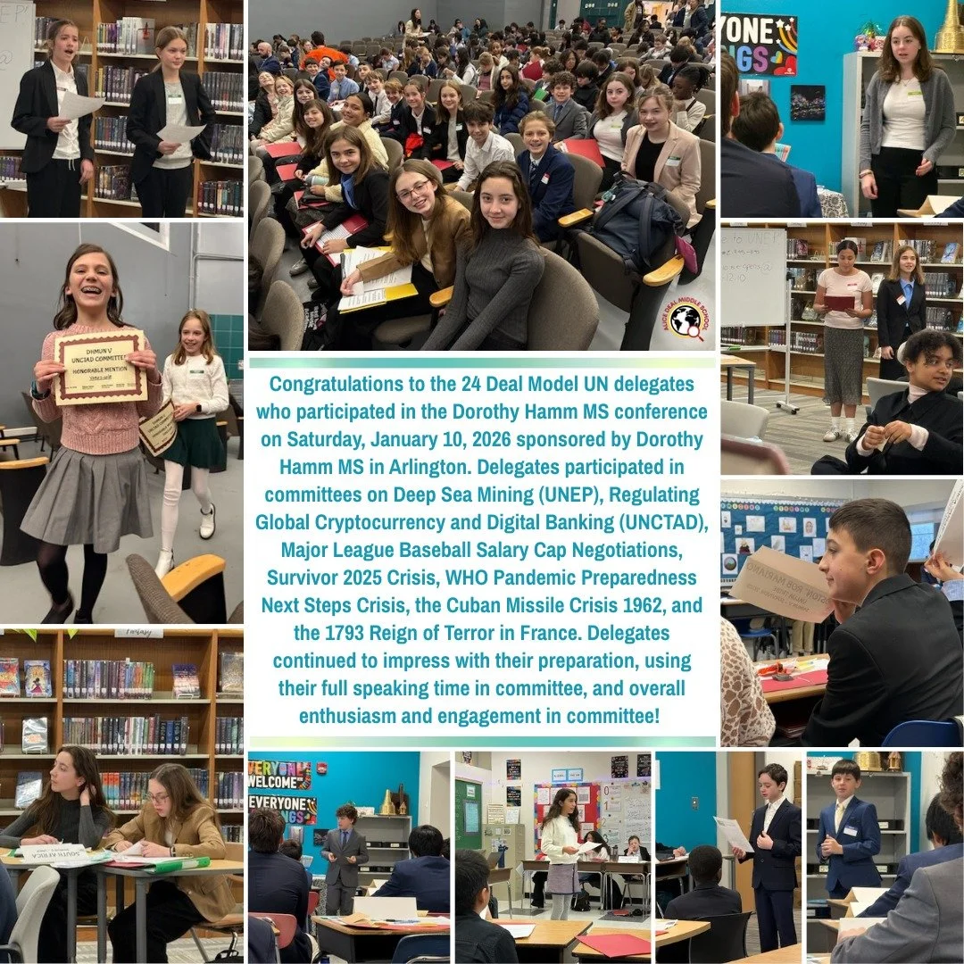 Congratulations to our Deal Model UN delegates for a fantastic performance at this past Saturday's conference! #admsherewegrow