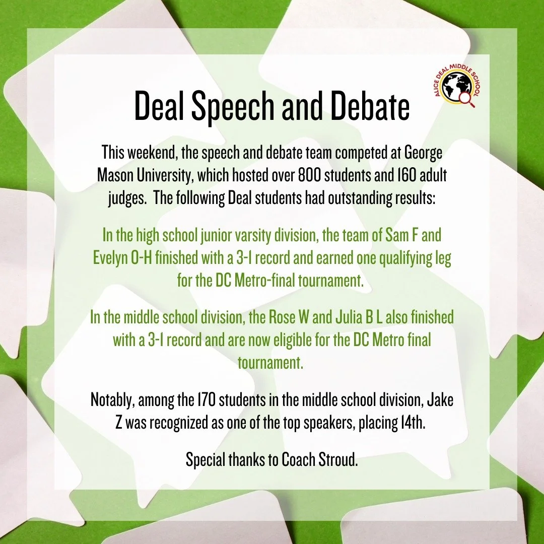 Congratulations to our Speech and Debate team for an excellent performance over the weekend! Thank you to Coach Stroud and our families for supporting our students! #admsherewegrow