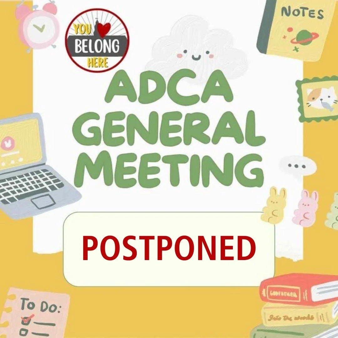 Tonight's online ADCA Community Meeting scheduled at 6:30 PM is rescheduled due to a change in our guest presenter&rsquo;s availability. We apologize for any inconvenience caused.