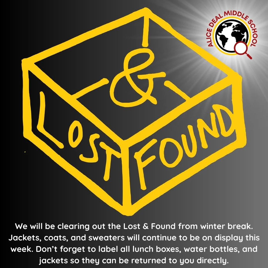 Don't forget to check out the Lost and Found this week to claim your items! #admsherewegrow