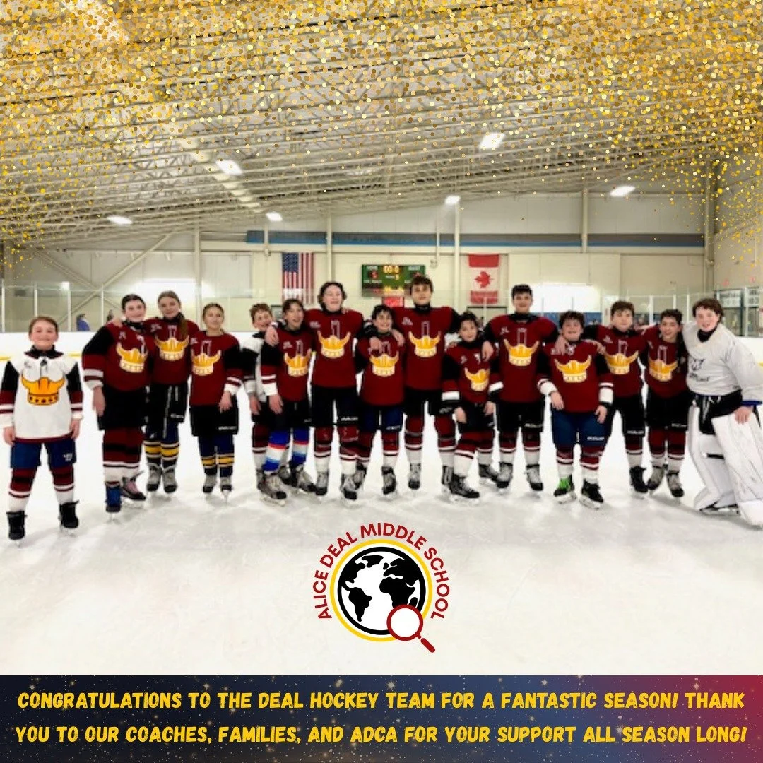 Congratulations to the Deal hockey team for a fantastic season! Thank you to our coaches, families, and ADCA for your support all season long! #admsherewegrow