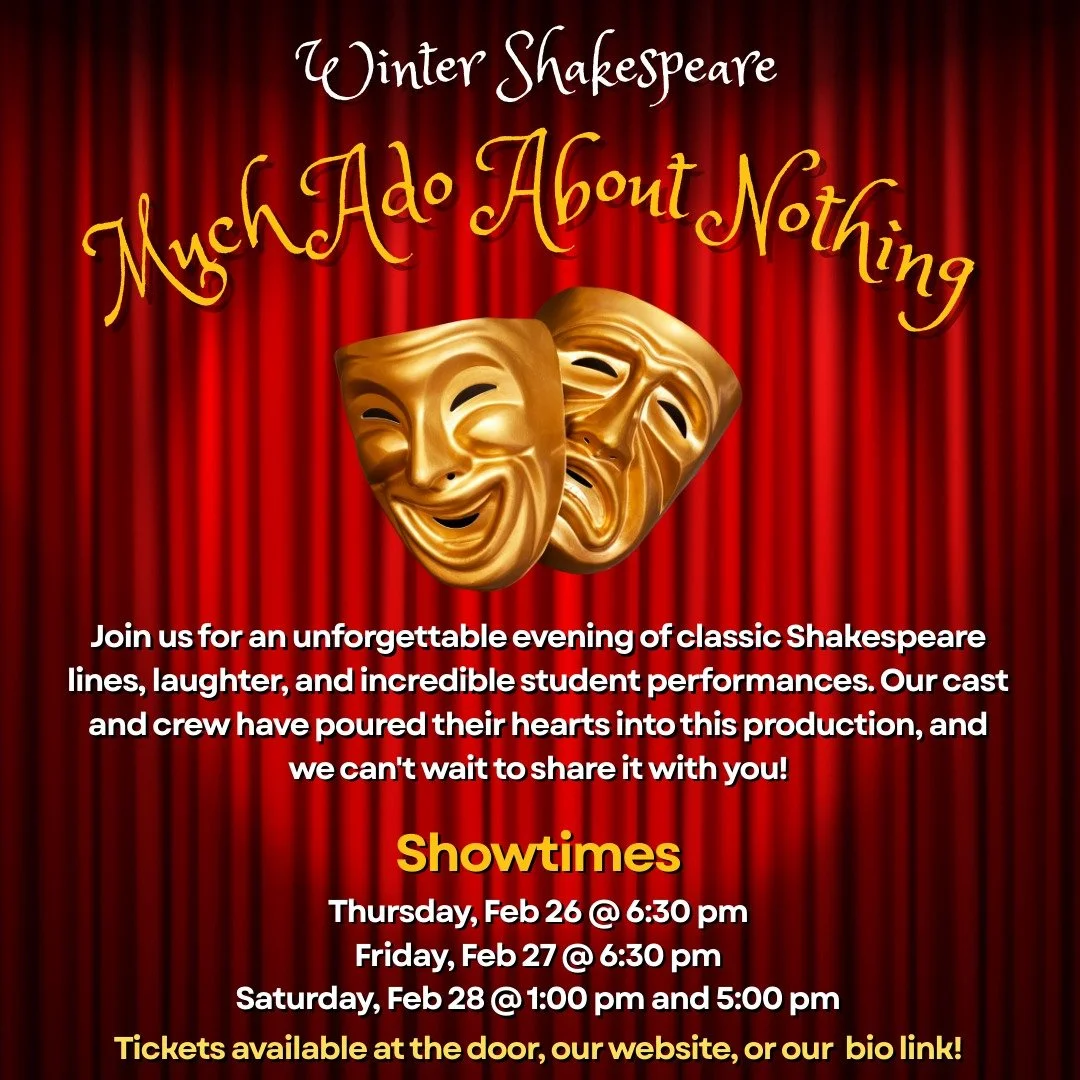 It's opening night! Join us today, February 26 at 6:30 pm for an unforgettable evening of theatre! Additional performances will be Friday night at 6:30 pm and Saturday at 1:00 pm and 5:00 pm! Tickets available at the door, through our website and in 