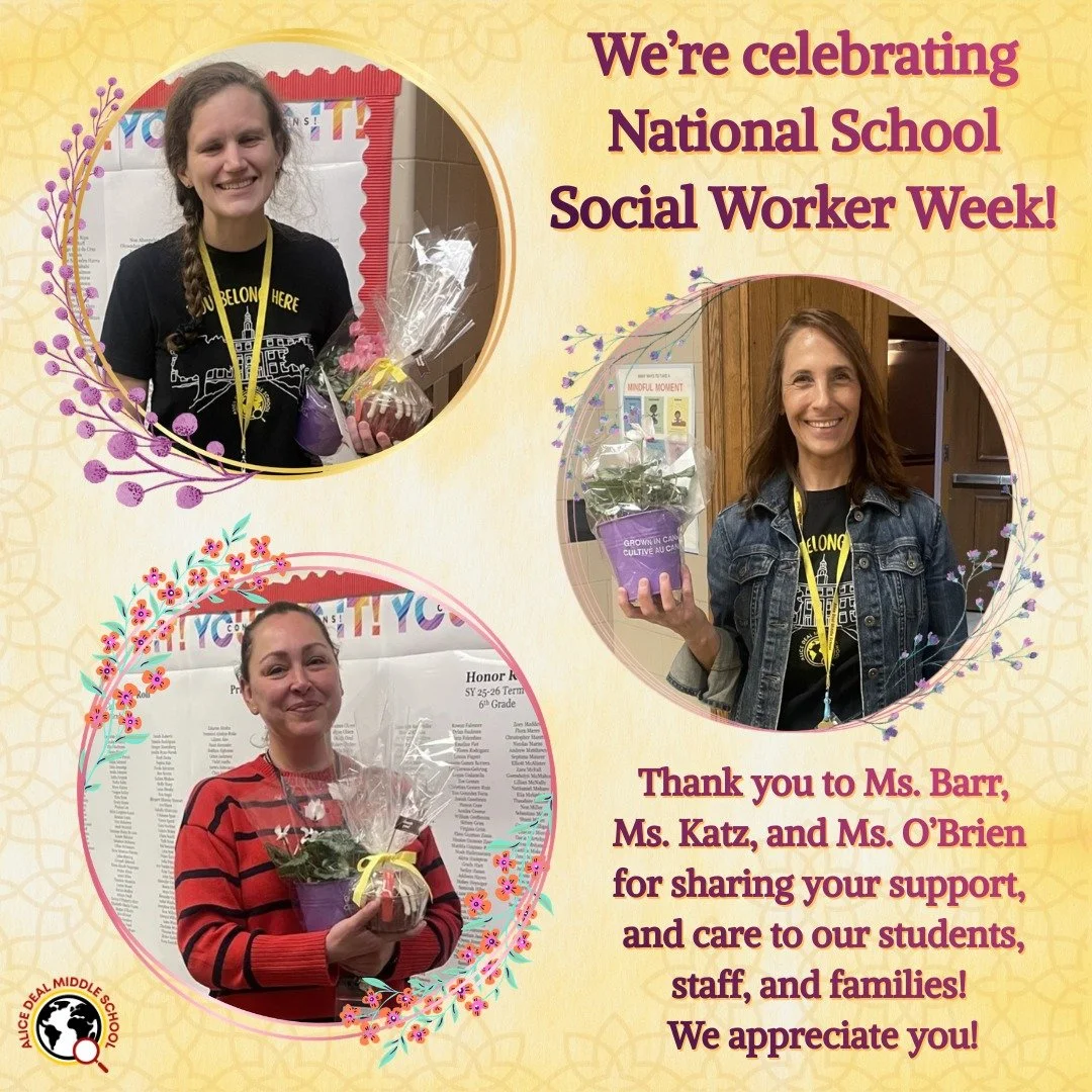 Thank you to Ms. Barr, Ms. Katz, and Ms. O&rsquo;Brien for sharing your support, and care to our students, staff, and families! We appreciate you! #admsherewegrow