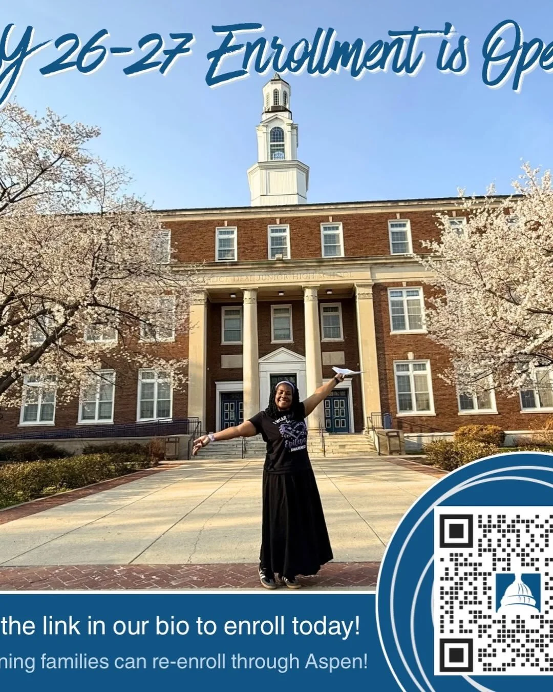 DCPS enrollment for school year 26-27 is open! See the link in our bio to enroll today! #admsherewegrow