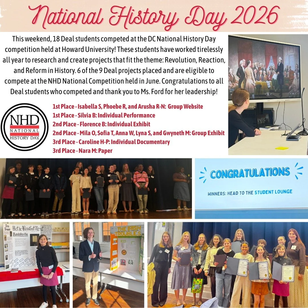 Congratulations to our National History Day participants for a fantastic competition at Howard University this past weekend! Thank you to Ms. Ford for her leadership! #admsherewegrow