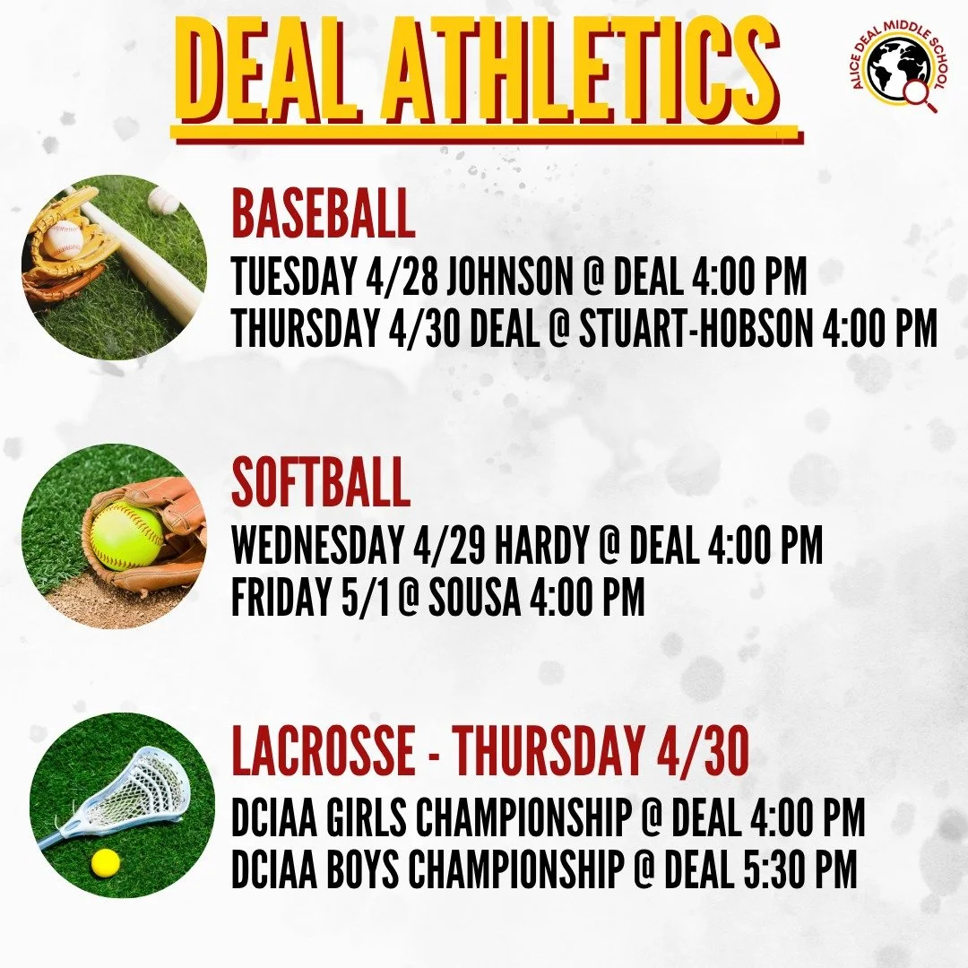 Let's cheer on our student athletes all week long! Go Deal! #admsherewegrow