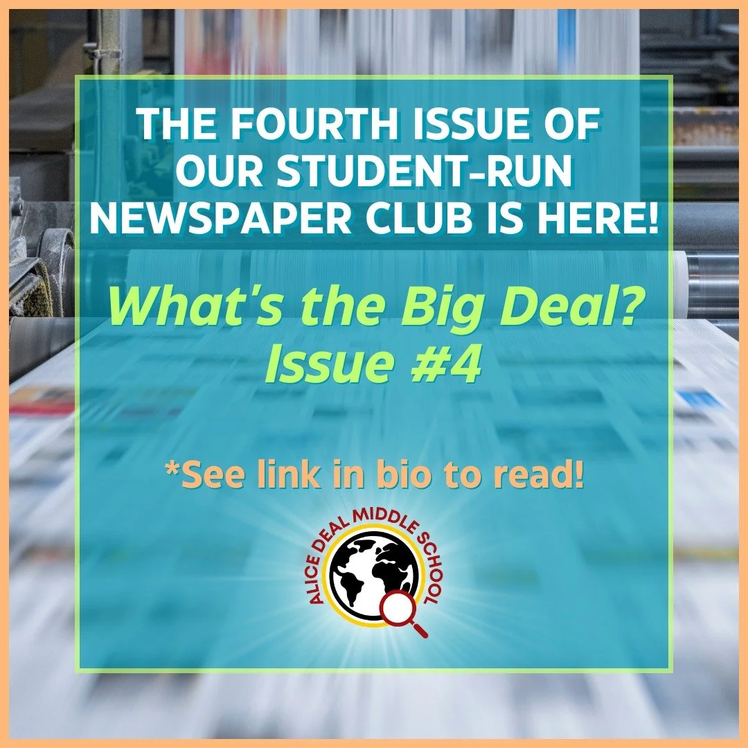 The fourth issue of our student-run Newspaper Club is here! See the link in our bio to read! #admsherewegrow