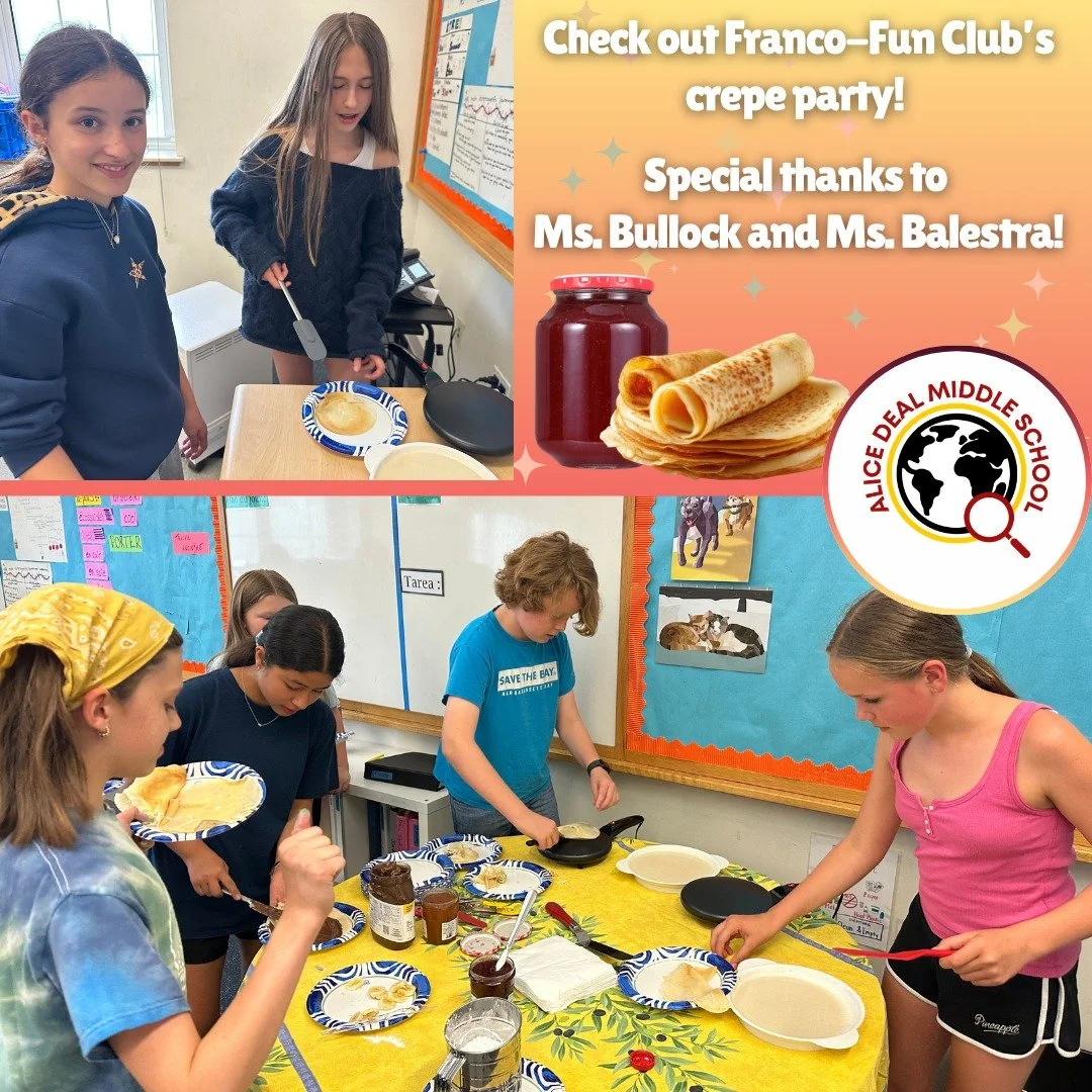 Check out Franco-Fun Club's crepe party! Special thanks to Ms. Bullock and Ms. Balestra! #admsherewegrow