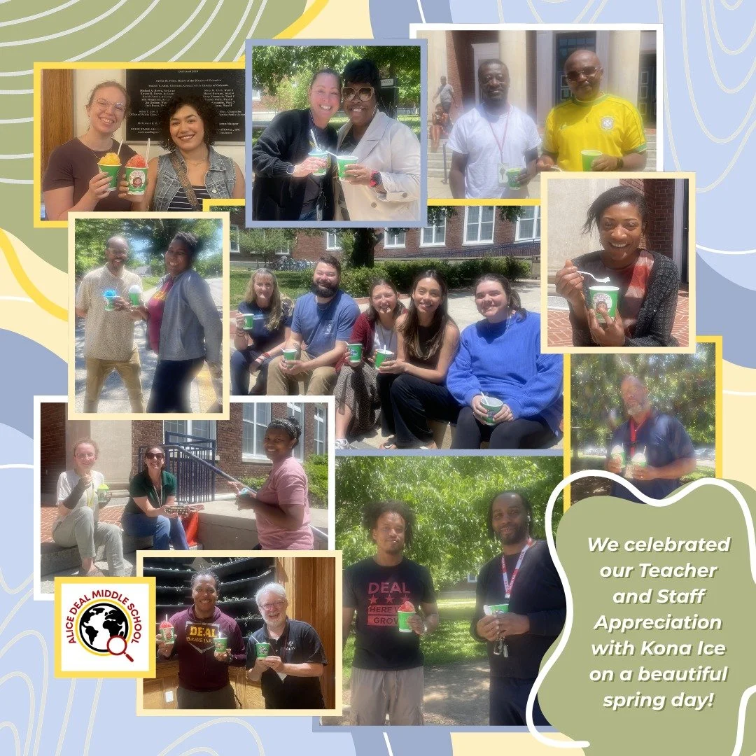 We celebrated our Teacher and Staff Appreciation with Kona Ice on a beautiful spring day! #admsherewegrow