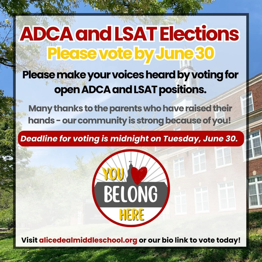 ADCA and LSAT elections for 2026-27 are now open! Make your voices heard by midnight on Tuesday, June 30. Voting link available on our website and bio link! #admsherewegrow