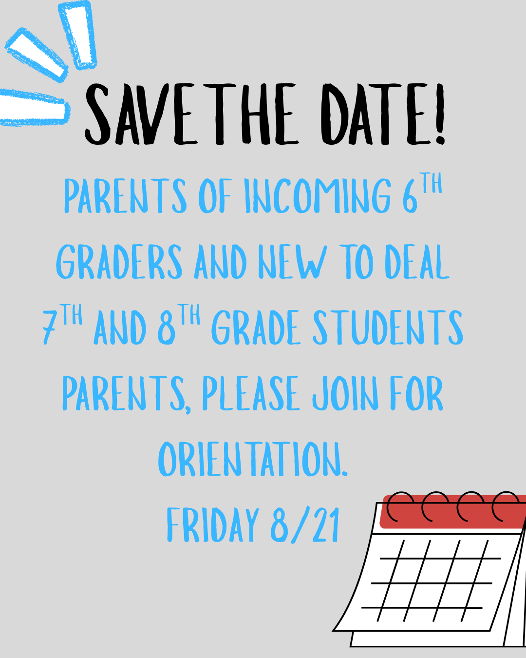 Mark Your Calendars