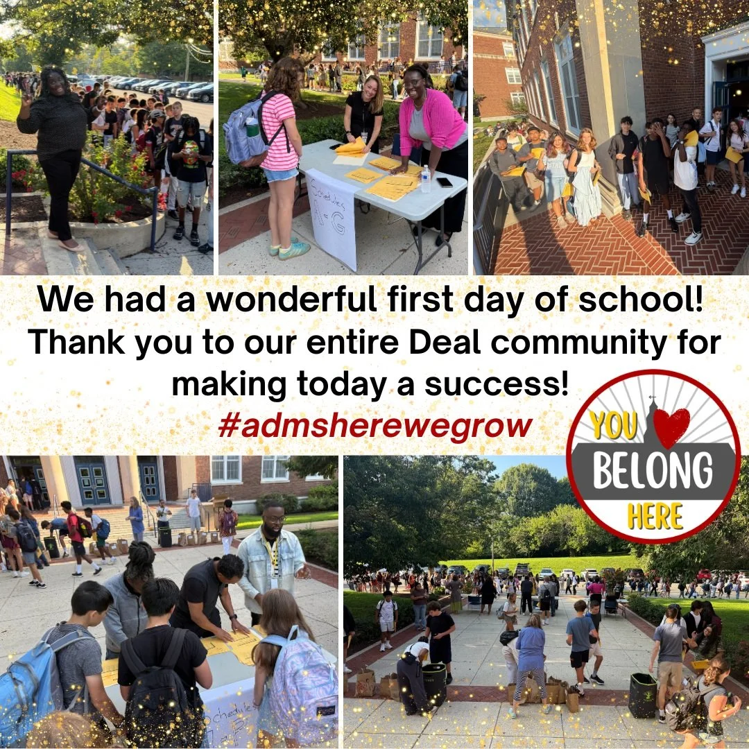 We had a wonderful first day of school! Thank you to our entire Deal community for making today a success! #admsherewegrow