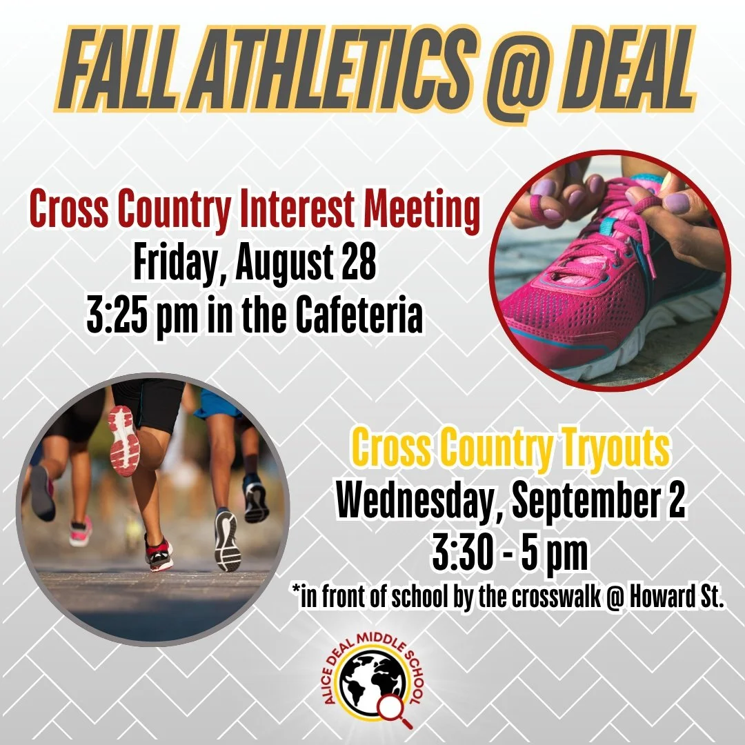 We'll be holding a Cross Country interest meeting this Friday, August 28 at 3:25 in the the cafeteria for all students interested in learning more about this fall sport! #admsherewegrow