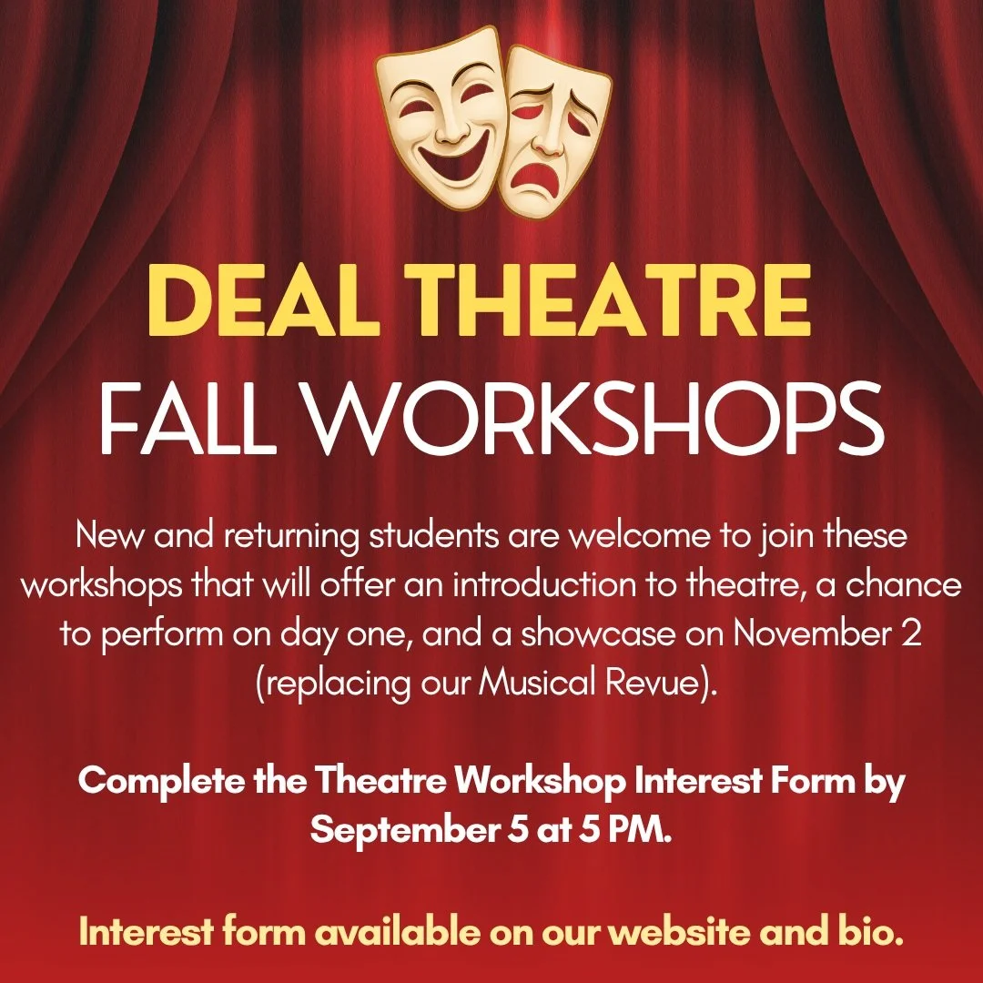 New and returning students are welcome to join our Fall Theatre Workshops by completing our interest form by September 5 at 5 pm! Interest form is available on the Deal homepage and through our bio link! #admsherewegrow