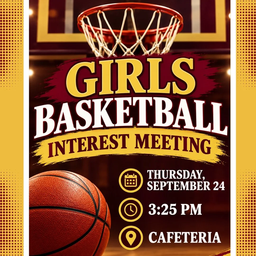 There will be a girls basketball interest meeting on Thursday, September 24 at 3:25 in the cafeteria. See you there! #admsherewegrow