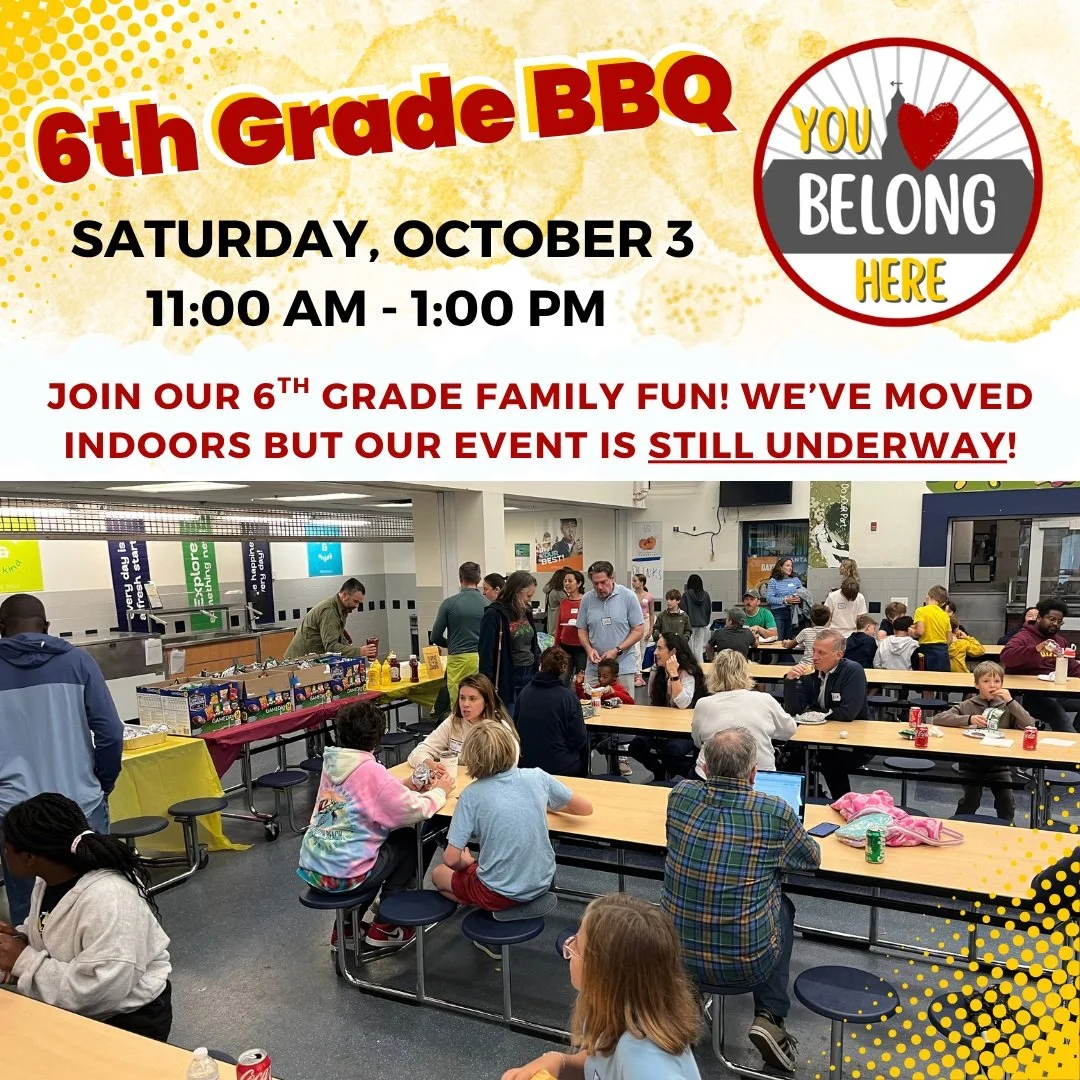 Join our 6th grade family barbecue fun! We&rsquo;ve moved indoors but our event is still underway at Deal! #admsherewegrow