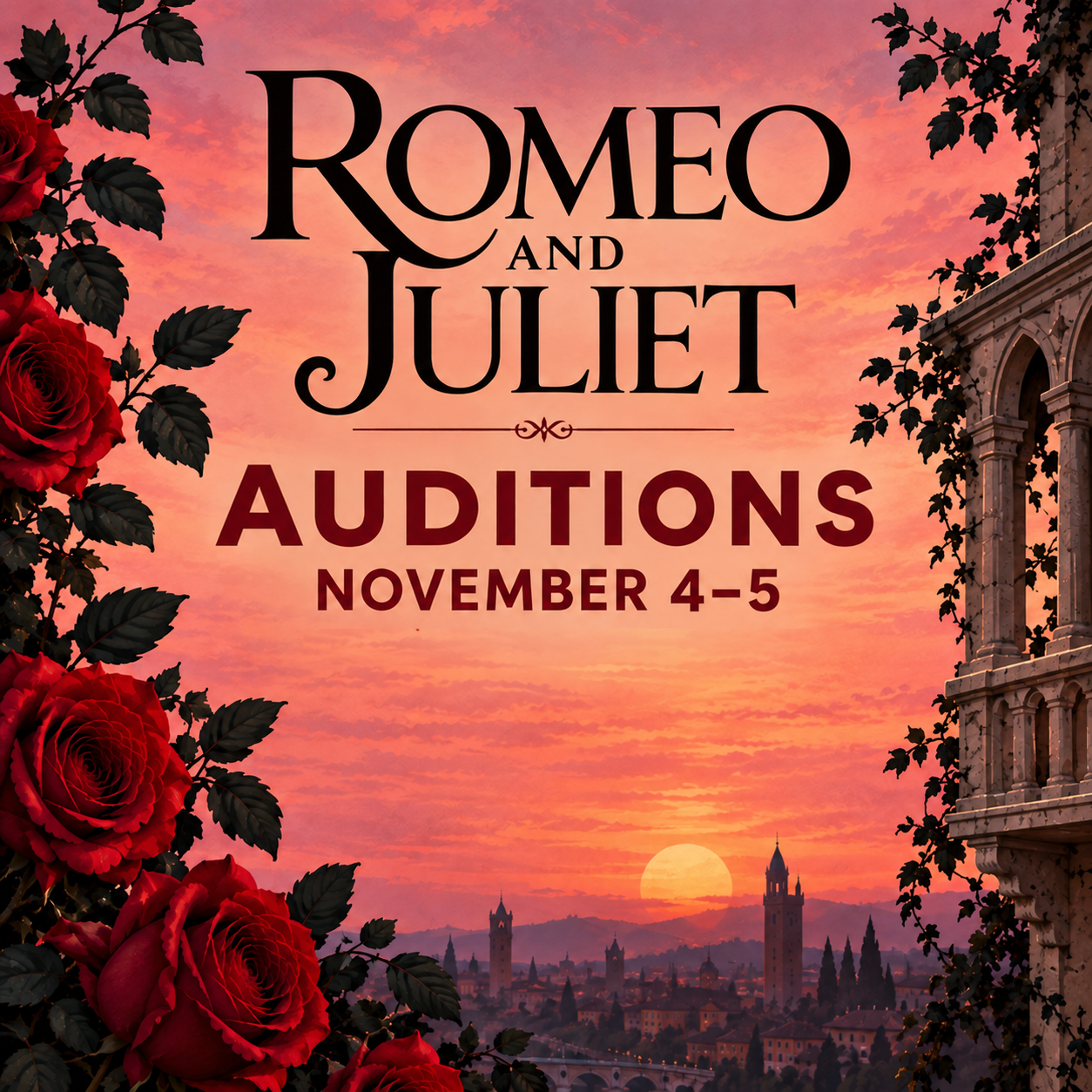 Romeo and Juliet — Auditions November 4–5!