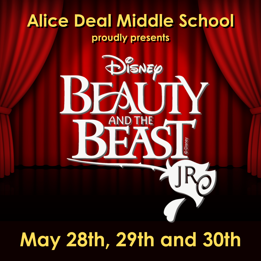 2026 Spring Theatre Beauty and the Beast logo and dates