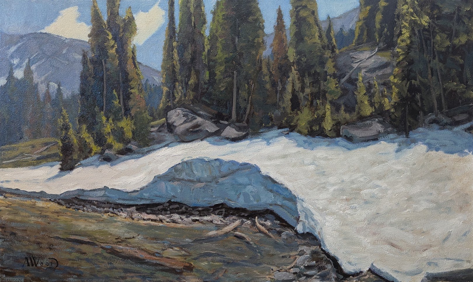 June Remnant, 2025, 15x25, Oil, $1950.00