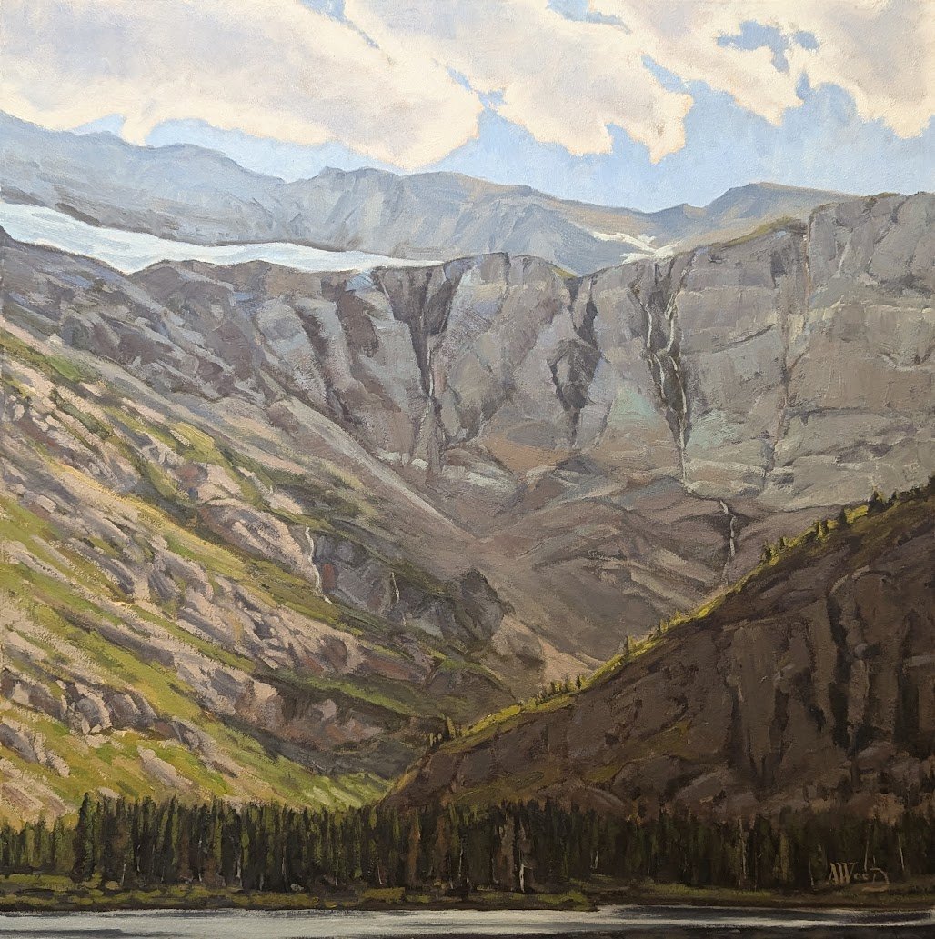 Over Stone and Under Hill, 2024, 24x24, Oil, $2000.00 Available through Gallery
