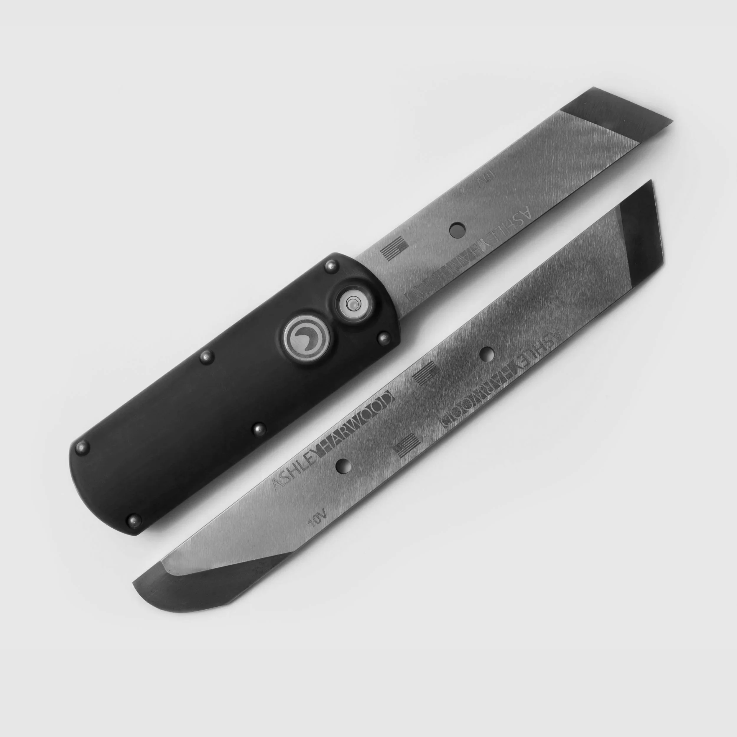 Double Ended Negative Rake Scraper and Handle Package