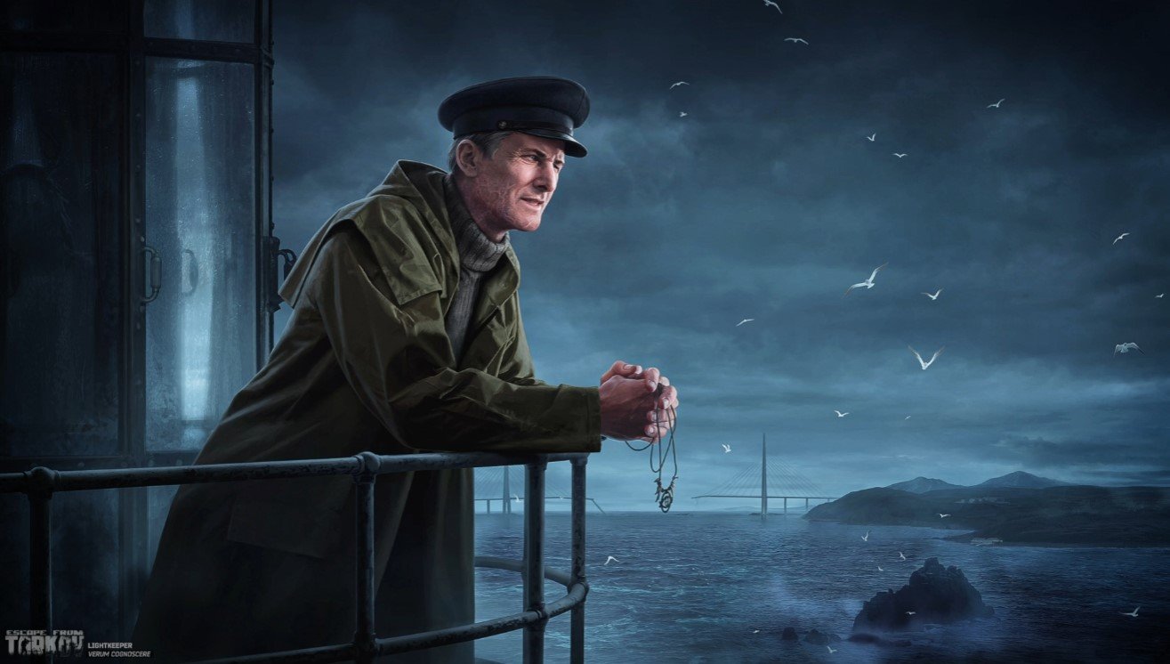 Pedagang penyerbuan baru yang tiba di Escape From Tarkov adalah The Lightkeeper. Dan jika Anda melihat lebih dekat ke Mercusuar, Anda dapat melihat sosok bayangan gelap di latar belakang. Seorang pemuja atau salah satu bos yang direncanakan untuk peta ini?