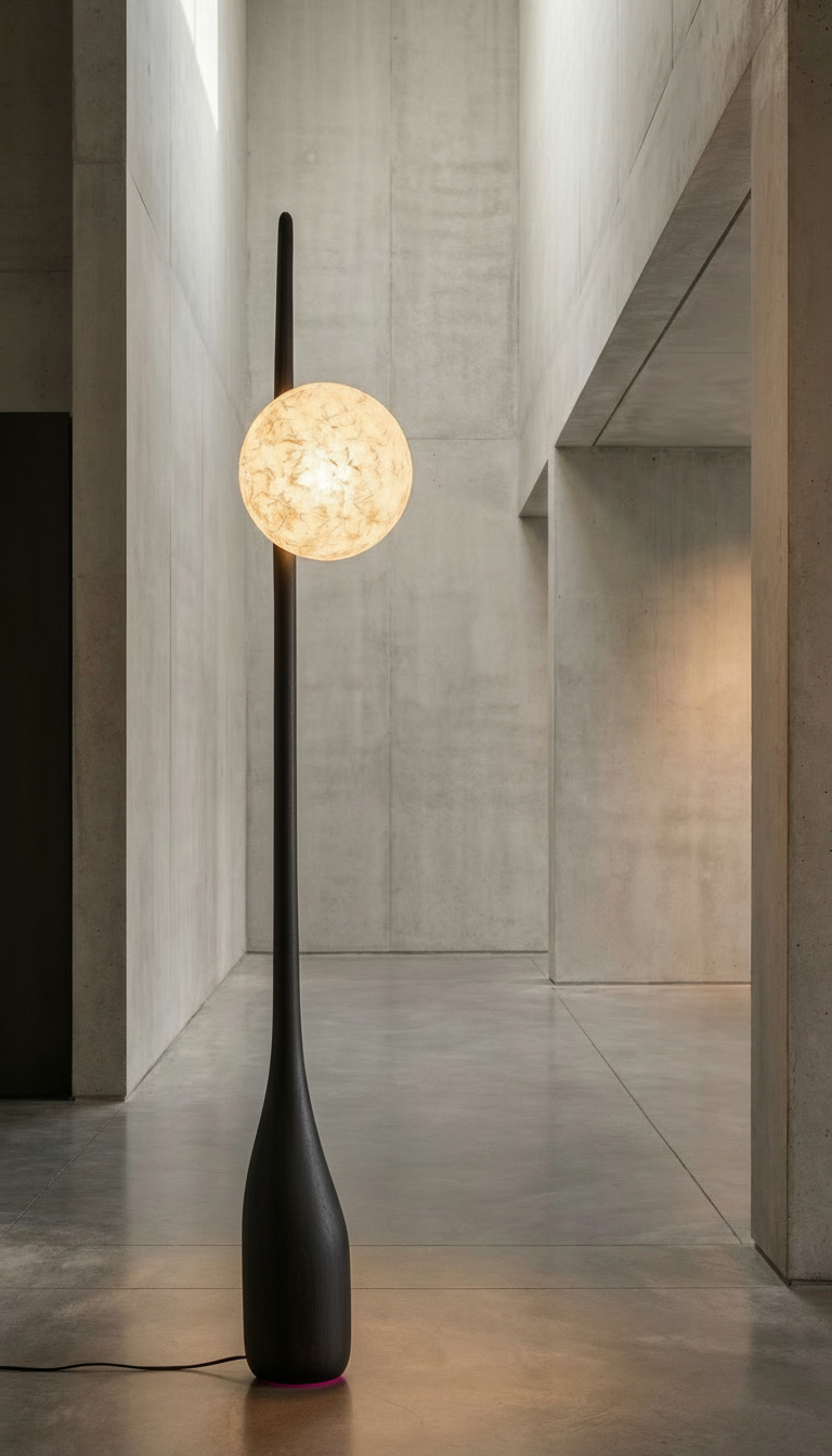 TSUKI lamp,
Red Cedar, Mulberry Paper,
2026