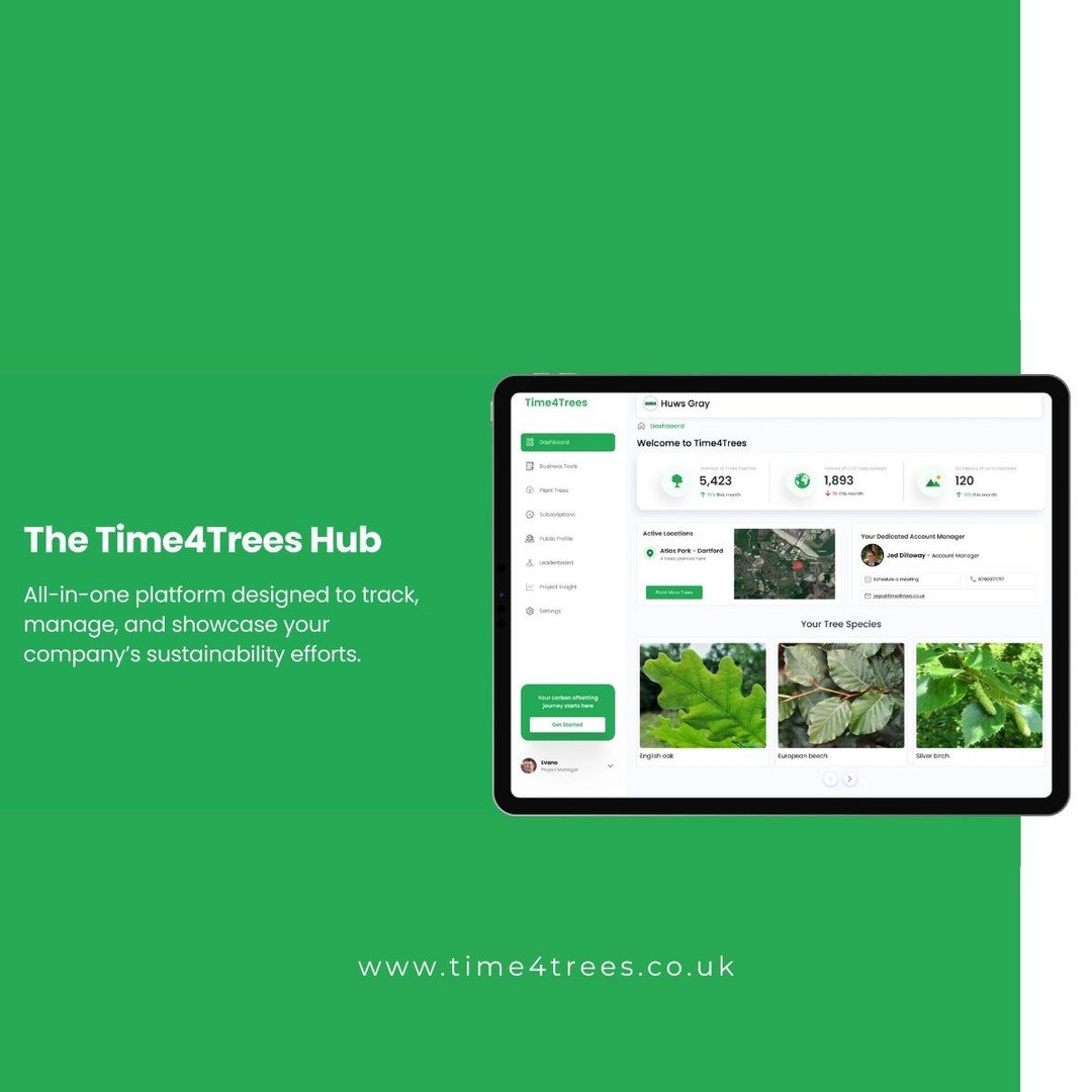 🌱 The Time4Trees Hub is on its way! 🌱
Manage your trees, subscriptions &amp; watch your carbon savings grow&mdash;all in one place. Real-time metrics, planting reports &amp; bespoke media at your fingertips.

Launch coming soon&mdash;keep your eyes