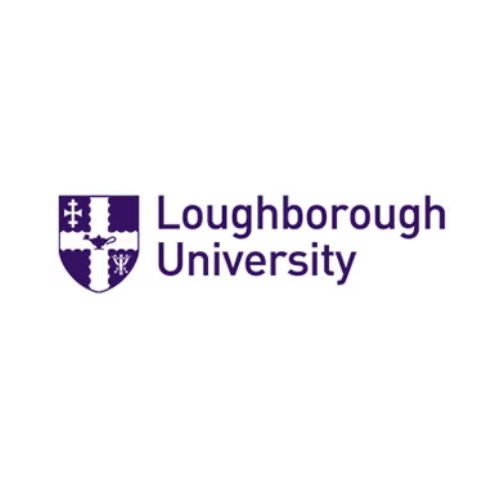 Loughborough University logo with purple shield and text
