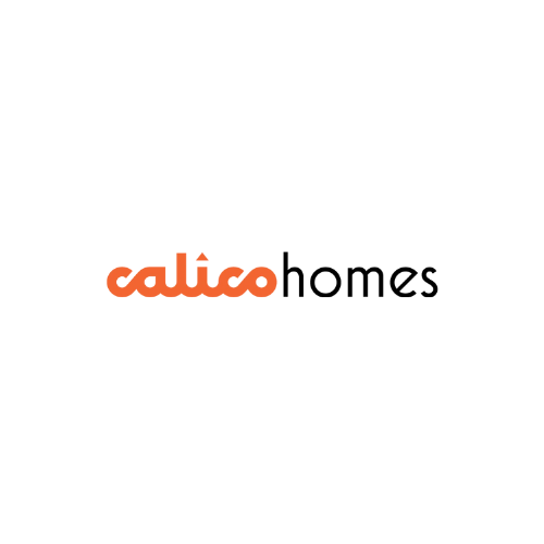 Calico Homes logo with orange and black text on a white background.