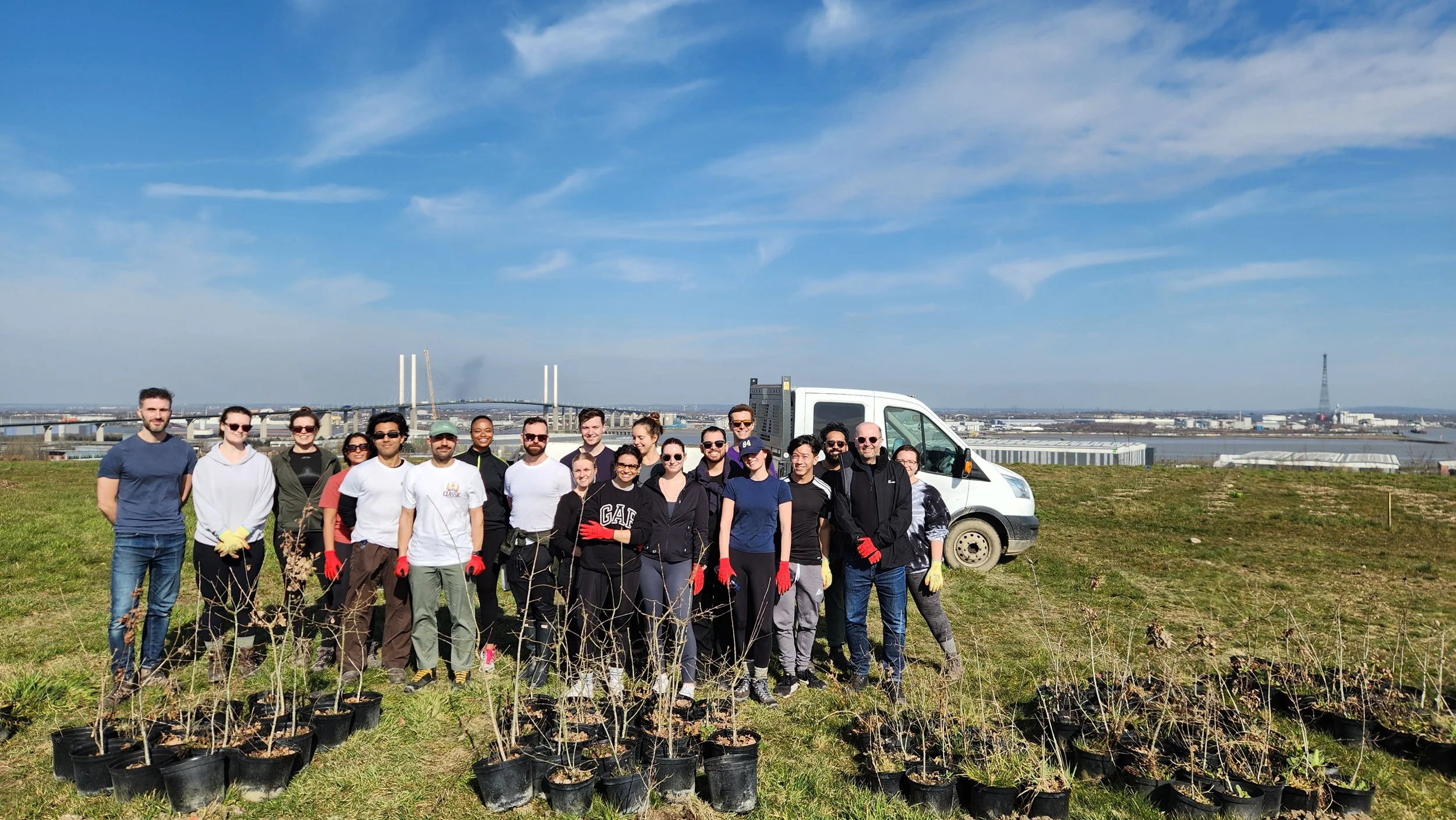 team photo at the plan a uk tree planting day with Time4Trees