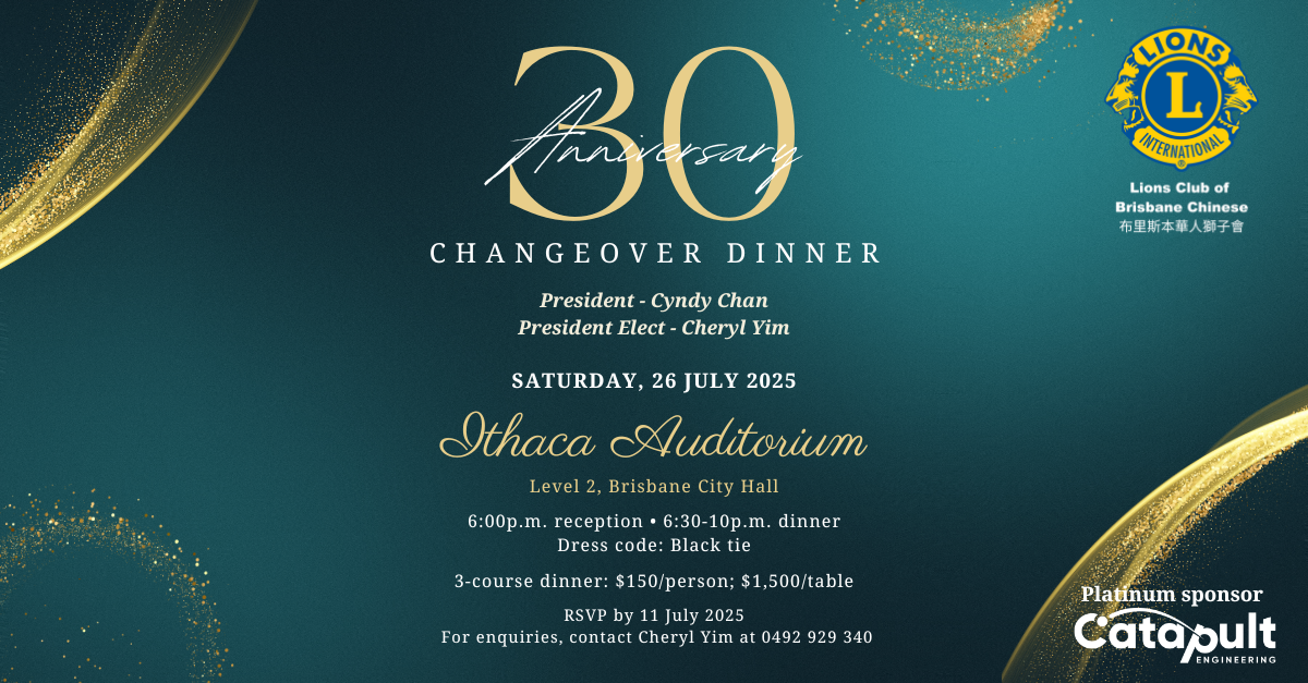 30th Anniversary Changeover Dinner