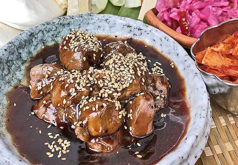 One Bite Beef&nbsp;😍
​ 
​We start with a great piece of meat, &amp; then try not to get in the way too much! We cook it simply in a home made stock, soy sauce, pepper &amp; a dash of butter. 
​
​It&rsquo;s melt-in-mouth yum - we can't wait to welcom