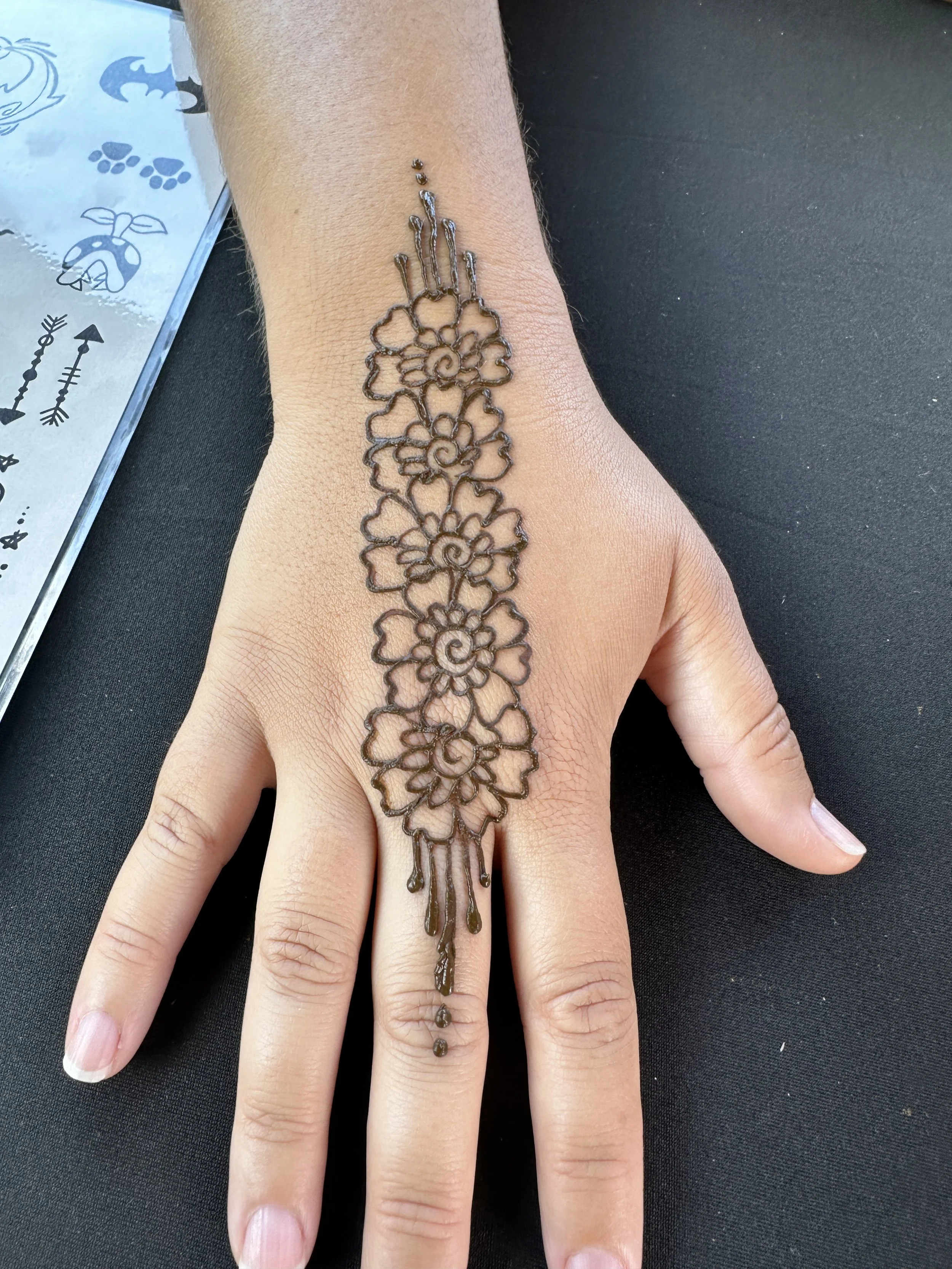 fm wendy strip of flowers on hand .JPG