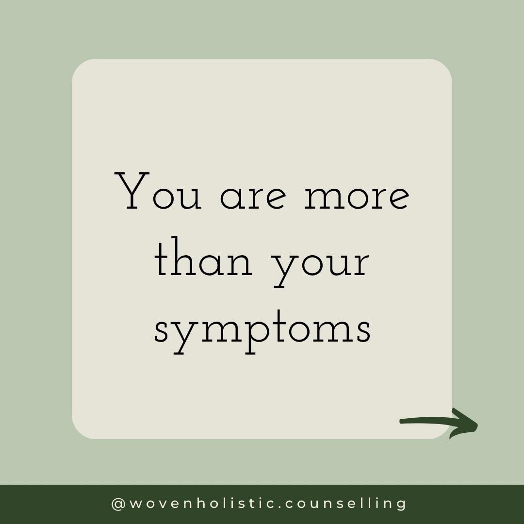 Symptom management and resolution at the root-cause is core to the Woven ethos. 

I work with clients to understand their connection to their symptoms, what their body is calling them to process and integrate, and to create a more clear sense of self